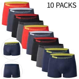 5/10 Piece Set Of Men's Seasonal Fashionable Underwear Flat Corner Pants Comfortable Plus Size Color MEN Elastic Waist Shorts