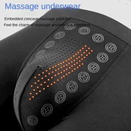 Men’s Boxer Shorts Non-Marking Mid Waist Anion Technology Comfort Underwear Breathable Massage Design Black Men’s Underpants