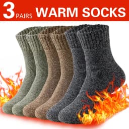 1/3 Pairs Autumn Winter Thick Towel Men's Socks Man's Outdoor Sports Long Socks Cold Resistant Frost Proof Snow Socks For Gift