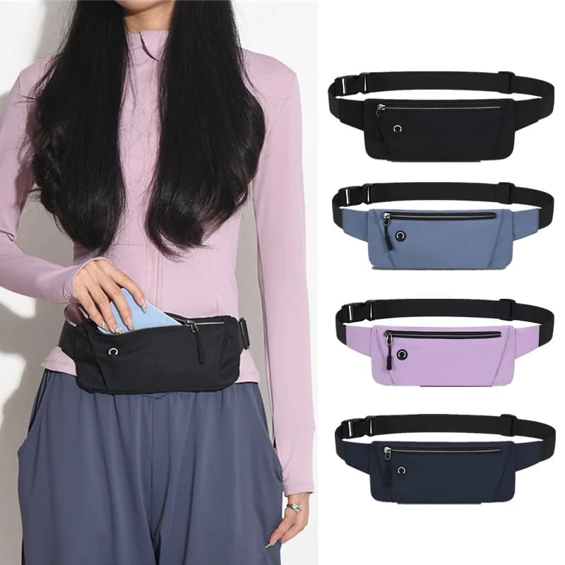 Running Waist Bag Sports Belt Pouch Mobile Phone Bag Men Women Waist Pack Lightweight Gym Sports Bag Waist Pack Adjustable Strap