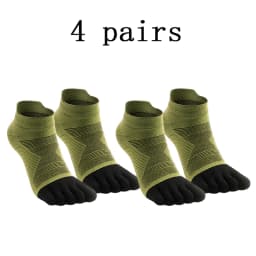 Merino Wool Hiking Socks Thermal Warm Moisture Absorption Toe Socks For Ski Climbing Running Breathable Thick Sport Toe Socks
