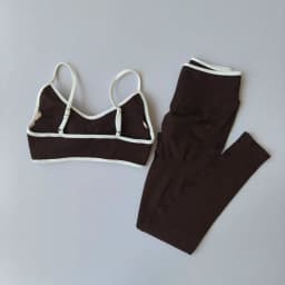 Seamless 2PCS Legging Sets Women's Strappy Sports Bras and Leggings High Waist Fitness Sculpt Leggings Running Pants Gym Suits