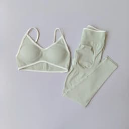 Seamless 2PCS Legging Sets Women's Strappy Sports Bras and Leggings High Waist Fitness Sculpt Leggings Running Pants Gym Suits