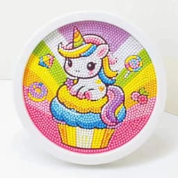Round Frame Unicorn Diamond Painting Kitten Children's Handmade Dinosaur Creative Diamond Stickers Tiger DIY Point Diamond Paint