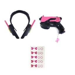 Game Overwatch Dva Cosplay Costumes Tights Jumpsuit Wig Headphone Gun Cosplay Props Tattoo Stickers Suit Woman Party Zentai Cos