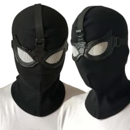 Superhero Peter Parker Spider Mask Cosplay Stealth Suit Black Helmet Halloween Masquerade Party Costume Props