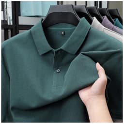 Men's 100% Cotton Polo Shirt - Summer Casual Breathable Tee,19 Colors,Ideal for Golf and Sports,Business Casual,Silk-Like Finish