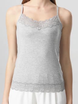 Lace Camisole for Women, Solid Color Casual Vest with Lace Splicing, Can Be Worn Inside or Outside