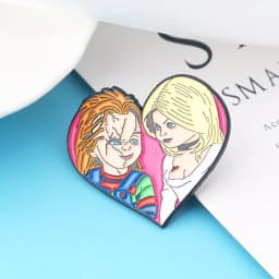 3Pcs/Set Horror Movie Cartoon Character Enamel Brooch Funny Metal Badge Lapel Pin Cosplay Jewelry Accessories Gift For Friends