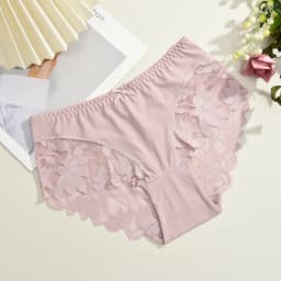 S-XXL Women Lace Panties Patchwork Seamless Underwear Sexy Luxury Hollow Out Solid Briefs Girls' Mid Rise Breathable Lingerie