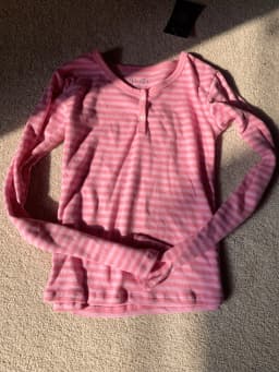 Pink Striped Long Sleeve T-shirt Shorts Set Woman Buttons Slim Tees+Elastic Straight Short Pant Cotton Home Pajama 2 Piece Sets