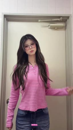 Pink Striped Long Sleeve T-shirt Shorts Set Woman Buttons Slim Tees+Elastic Straight Short Pant Cotton Home Pajama 2 Piece Sets