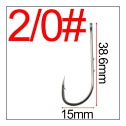 50Pcs Double back spines barb Crooked mouth fishhook Long handle band High carbon steel Hook flat Tide hook