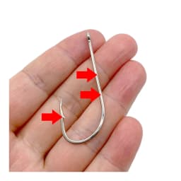 50Pcs Double back spines barb Crooked mouth fishhook Long handle band High carbon steel Hook flat Tide hook
