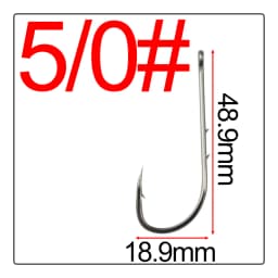 50Pcs Double back spines barb Crooked mouth fishhook Long handle band High carbon steel Hook flat Tide hook