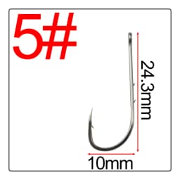 50Pcs Double back spines barb Crooked mouth fishhook Long handle band High carbon steel Hook flat Tide hook