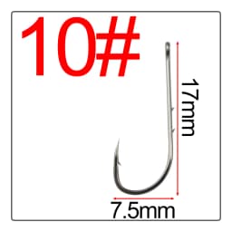 50Pcs Double back spines barb Crooked mouth fishhook Long handle band High carbon steel Hook flat Tide hook