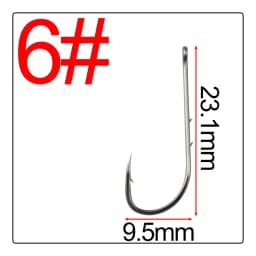 50Pcs Double back spines barb Crooked mouth fishhook Long handle band High carbon steel Hook flat Tide hook