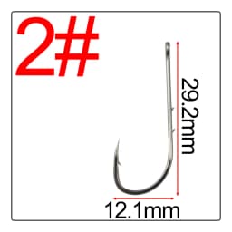 50Pcs Double back spines barb Crooked mouth fishhook Long handle band High carbon steel Hook flat Tide hook