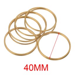 10pcs Stainless Steel 30-60mm Large Circle Ring Gold Plated Charm Bezel Earrings Making Supplies Conectors for Jewelry Wholesale