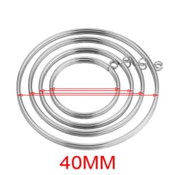 10pcs Stainless Steel 30-60mm Large Circle Ring Gold Plated Charm Bezel Earrings Making Supplies Conectors for Jewelry Wholesale
