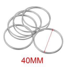 10pcs Stainless Steel 30-60mm Large Circle Ring Gold Plated Charm Bezel Earrings Making Supplies Conectors for Jewelry Wholesale
