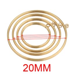 10pcs Stainless Steel 30-60mm Large Circle Ring Gold Plated Charm Bezel Earrings Making Supplies Conectors for Jewelry Wholesale