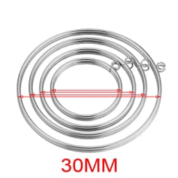 10pcs Stainless Steel 30-60mm Large Circle Ring Gold Plated Charm Bezel Earrings Making Supplies Conectors for Jewelry Wholesale