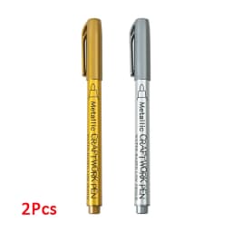 1-4Pcs Metallic Waterproof Permanent Marker Pens for DIY Epoxy Resin Mold Gold Silver Color Drawing Supplies Craft Marker Pen