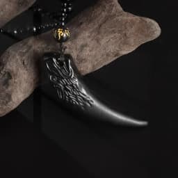 Obsidian Buddha Head Lucky Amulet Pendant Tathagata Buddha Blessing Necklace Religious Buddhist Jewelry Men and Women Gifts