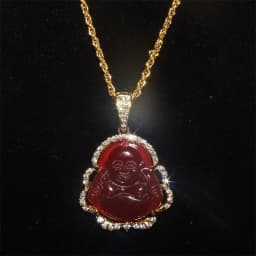Obsidian Buddha Head Lucky Amulet Pendant Tathagata Buddha Blessing Necklace Religious Buddhist Jewelry Men and Women Gifts