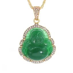 Obsidian Buddha Head Lucky Amulet Pendant Tathagata Buddha Blessing Necklace Religious Buddhist Jewelry Men and Women Gifts