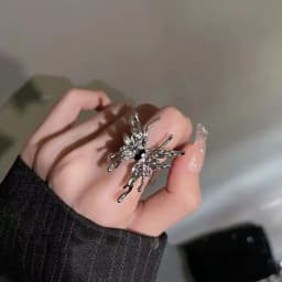 Retro Gold Color Double Oil Drip Open Rings for Women Luxury Irregular Adjustable Finger Ring 2023 New Trendy Wedding Jewelry