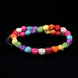 Skull Natural Stone Beads Blue White Turquoise Loose Spacer Beads for DIY Bracelet Necklace Making Jewelry Accessories Multisize