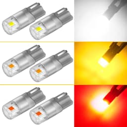 AUXITO 2Pcs W5W LED T10 LED Bulbs Canbus 3030SMD For Car Parking Position Lights Interior Map Dome Lights 360 Degree Lighting