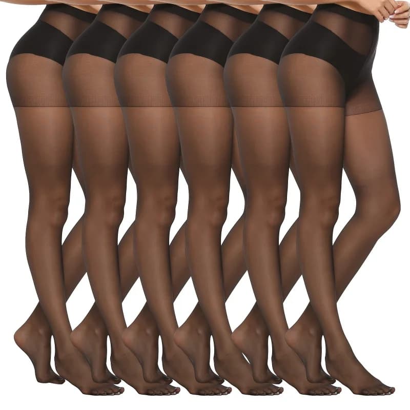 2/5/8/10 Pairs Women's Slim Fit Anti Hook Silk Pantyhose High Elasticity Breathable Ultra-Thin Bottom Socks Leggings