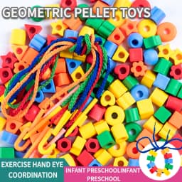 Beaded Diy Handmade Puzzle Wearing Beads Building Blocks EarlyEducation Geometry Shape Bracelet Toy