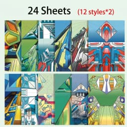 12 Styles Paper Airplane Kit Colorful Origami Paper Handmade Craft Plane Gift For Students Boys Girls