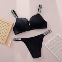 New V Lace Lingerie Set Bra and Brief Women's Sexy Bra and Panty Set Comfortable push up Shapewear Adjustable Padded Gathered