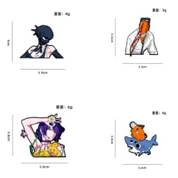 4pcs/set Anime Chainsaw Man The Movie Reze Arc Cosplay Brooches Hayakawa Aki Badge Costume Metal Corsage Pins Bag Accessories