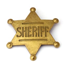 Western Adult Sheriff Badges Costume Star Shaped Metal Pin Brooches Carnival Party Gifts Cowboy Honor School Toy