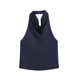 MUJER Satin Halter Tops for Women off Shoulder Backless Tops Woman 2026 Sexy Strapless Women's Tops Camisole Beach Top Female