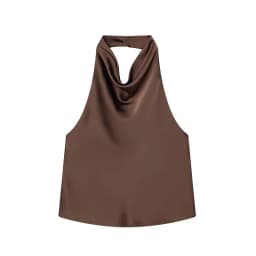 MUJER Satin Halter Tops for Women off Shoulder Backless Tops Woman 2026 Sexy Strapless Women's Tops Camisole Beach Top Female