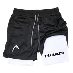 Anime Berserk Head Running Shorts Men Fitness Gym Training 2 in 1 Sports Quick Dry Workout Jogging Double Deck Summer