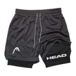Anime Berserk Head Running Shorts Men Fitness Gym Training 2 in 1 Sports Quick Dry Workout Jogging Double Deck Summer