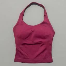 Sports Gym Halter Top Woman Seamless Yoga Tank Removable Chest Pad Push-up Sports Vest Fitness Workout Running Tops