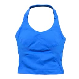 Sports Gym Halter Top Woman Seamless Yoga Tank Removable Chest Pad Push-up Sports Vest Fitness Workout Running Tops