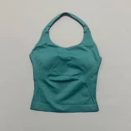 Sports Gym Halter Top Woman Seamless Yoga Tank Removable Chest Pad Push-up Sports Vest Fitness Workout Running Tops