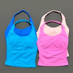 Sports Gym Halter Top Woman Seamless Yoga Tank Removable Chest Pad Push-up Sports Vest Fitness Workout Running Tops