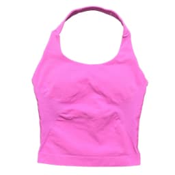 Sports Gym Halter Top Woman Seamless Yoga Tank Removable Chest Pad Push-up Sports Vest Fitness Workout Running Tops